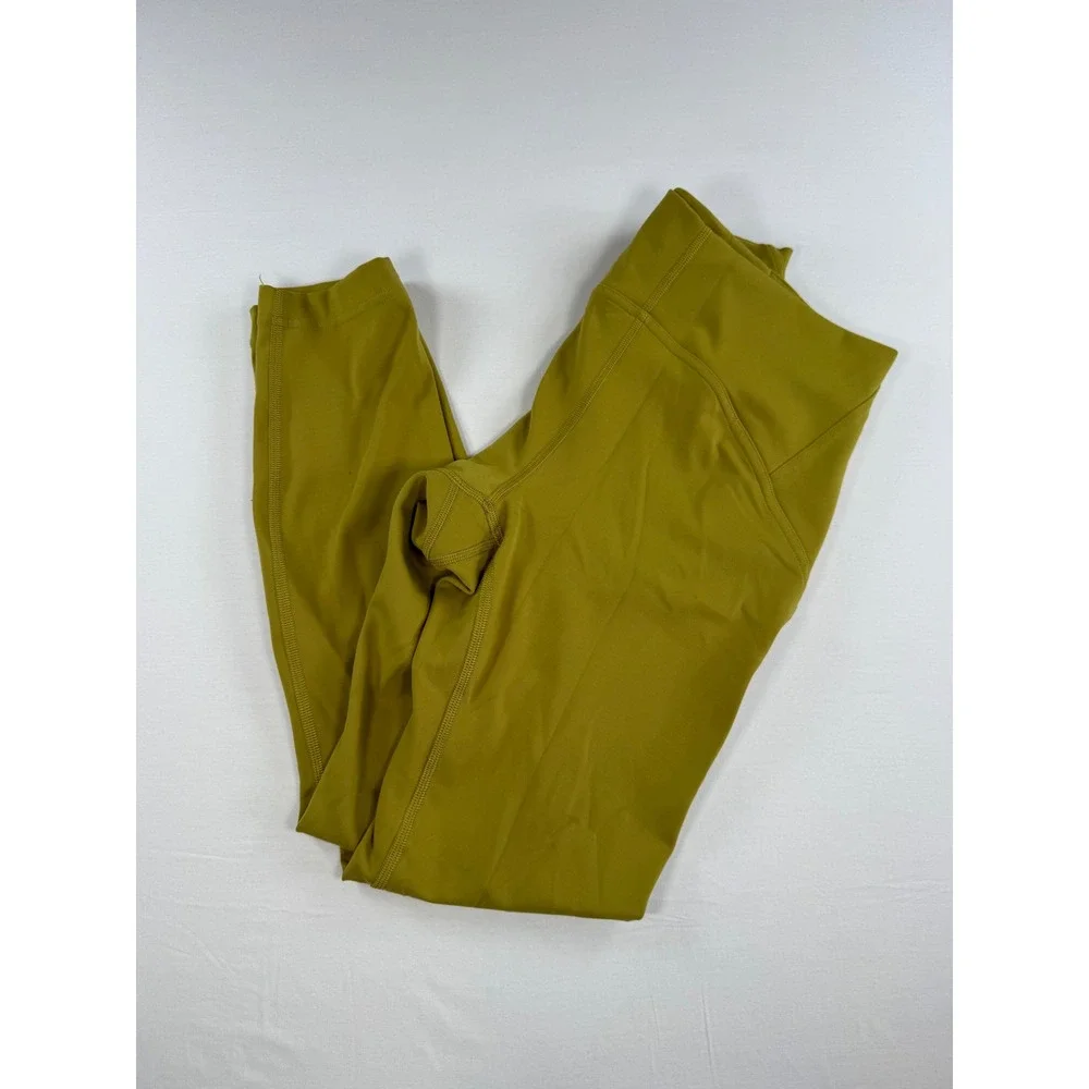 Lululemon High Rise Leggings Mustard Yellow‎ Size 6 25